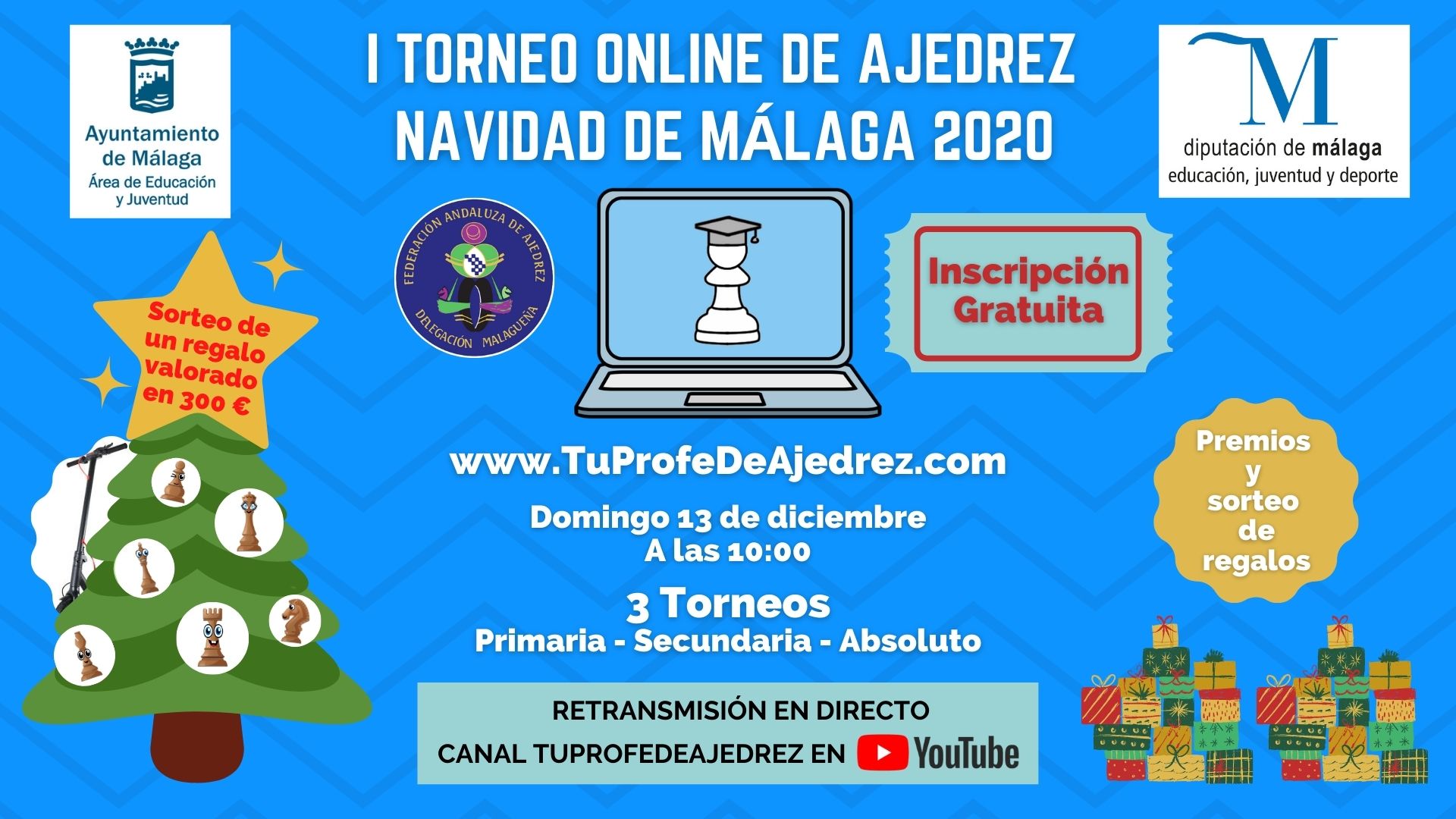 CARTEL I TORNEO ONLINE NAVIDAD MÁLAGA 2020